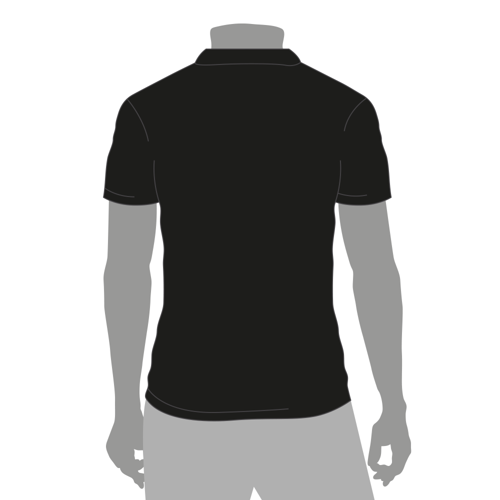 Rückansicht Polo Shirt schwarz