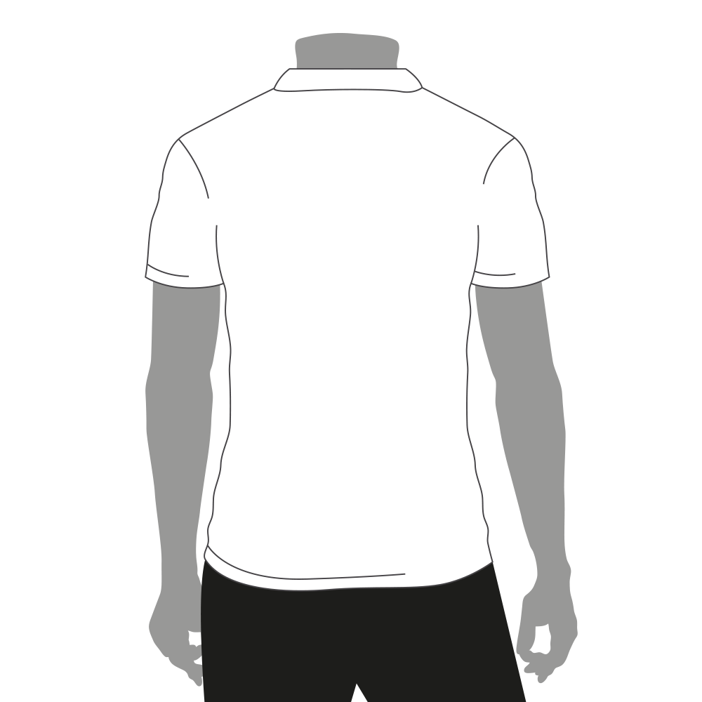 Rückansicht Polo Shirt weiß