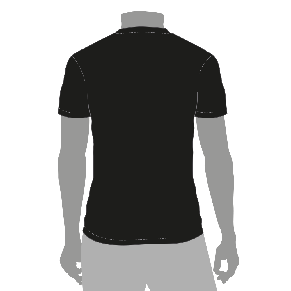 Rückansicht T-Shirt schwarz